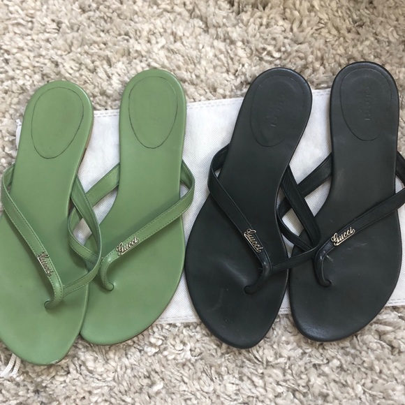 Gucci Shoes - Gucci Flip Flops BLACK ONLY